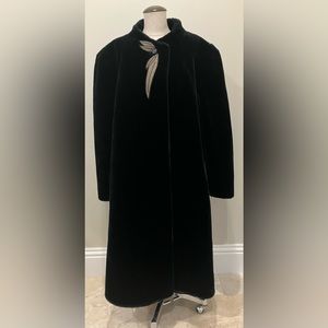 Vintage SASSON Full Length Faux Fur Coat